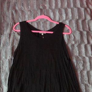 Black open back tank